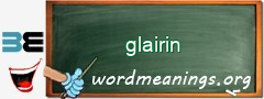 WordMeaning blackboard for glairin